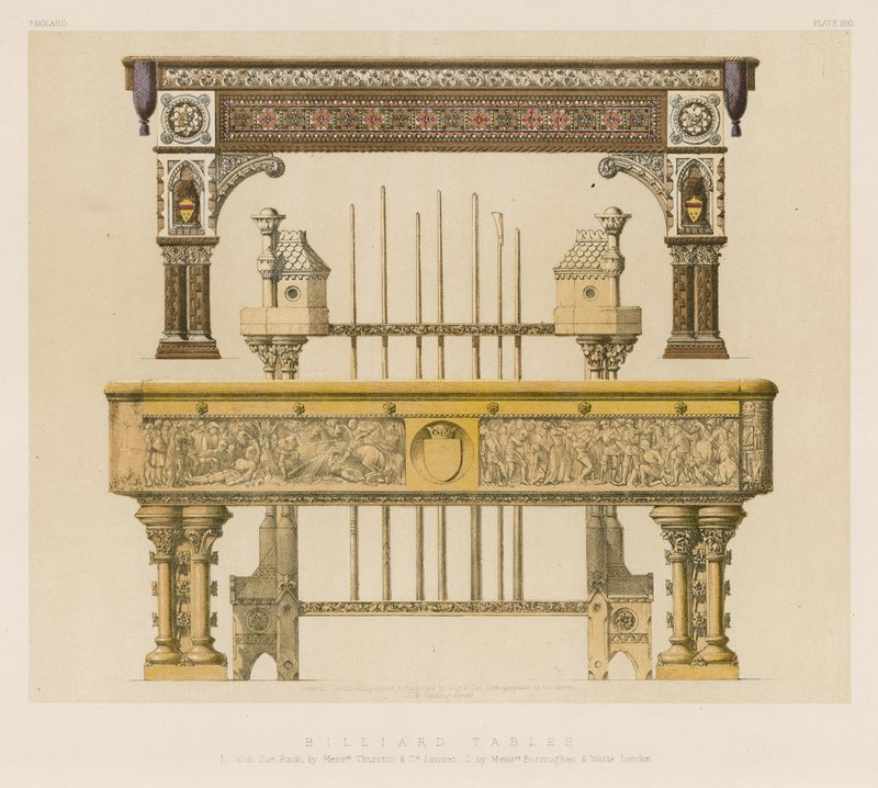Mesas de Bilhar (Chromolitho) de English School