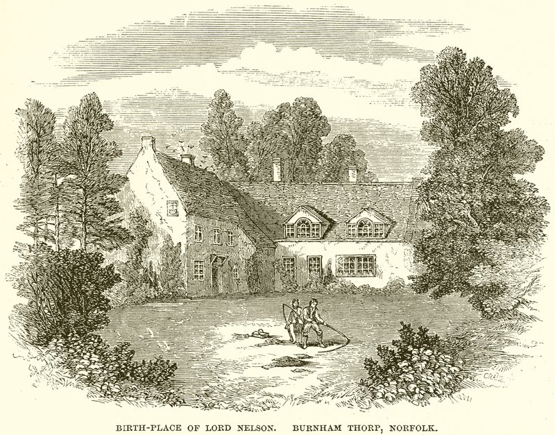 Local de nascimento do Lord Nelson. Burnham Thorp, Norfolk de English School