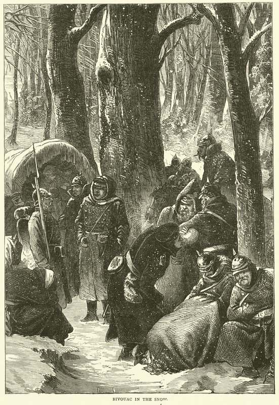 Bivaque na neve, novembro de 1870 de English School