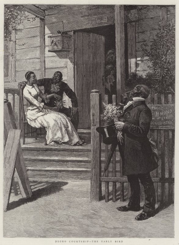 Corte Negra, o Pássaro Precoce (gravura) de English School