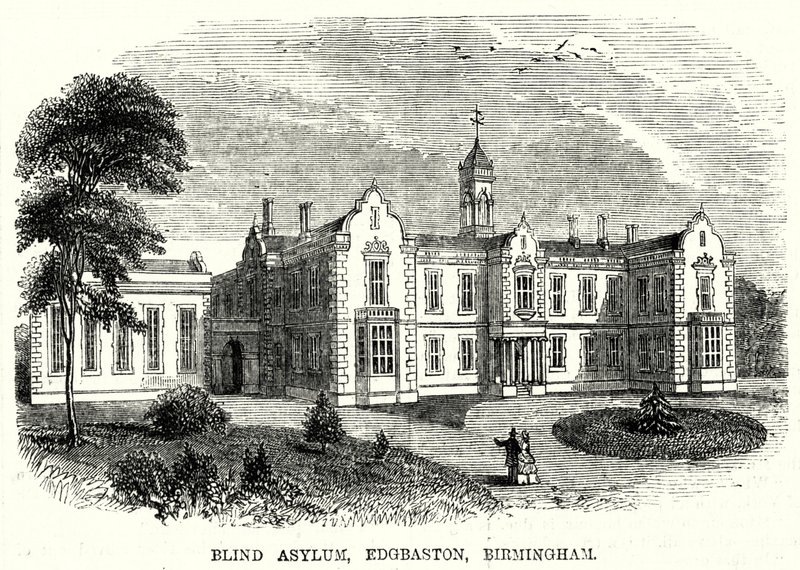 Blind Asylum, Edgbaston, Birmingham (gravura) de English School