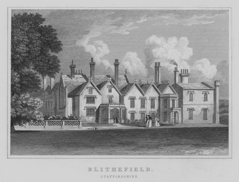 Blithefield, Staffordshire (gravura) de English School