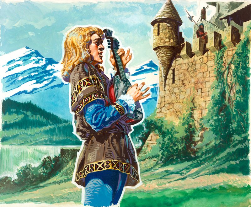Blondel na prisão de Richard de English School