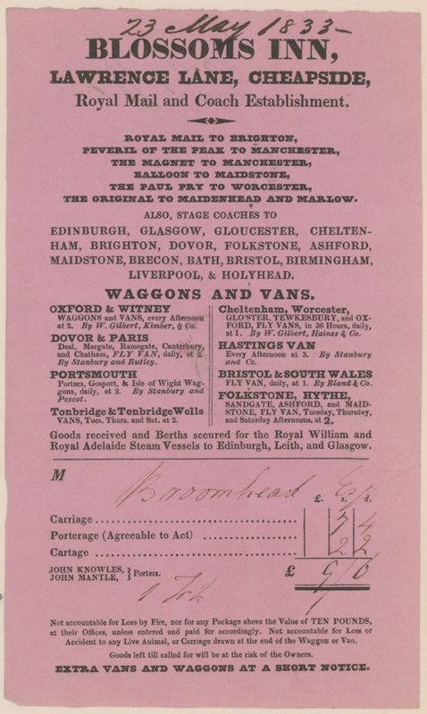 Inn de flores, Lawrence Lane, Cheapside, Bill de English School