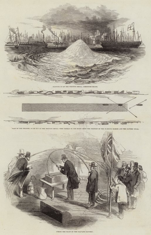 Blowing Up of the Whiting Shoal at Limehouse Reach (gravação) de English School