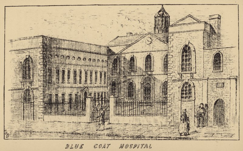 Hospital Blue Coat (gravura) de English School