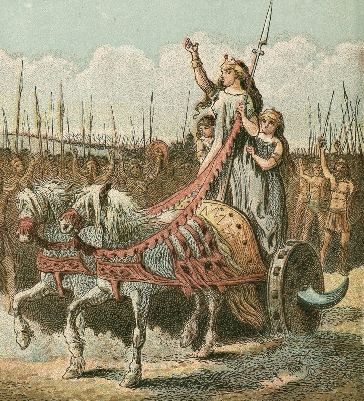 Boadicea e seu exército de English School