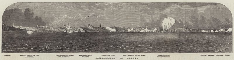 Bombardeamento de Odessa (gravura) de English School
