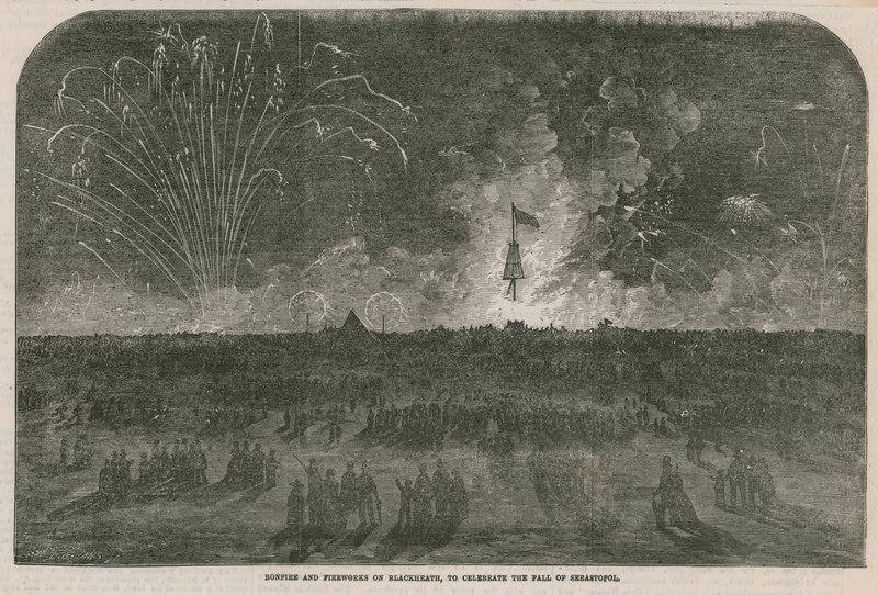 Fogueira e fogos de artifício em Blackheath de English School