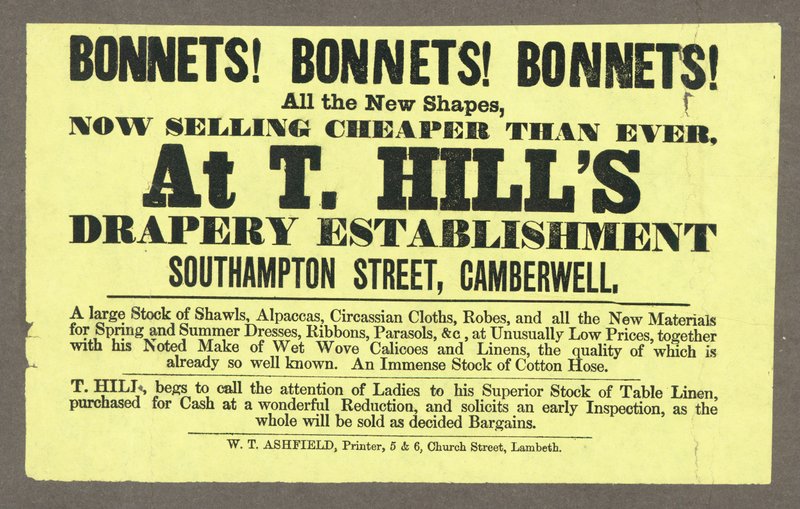 Capotas! Capotas! Capotas! em T Hills, Southampton Street, Camberwell, Londres de English School
