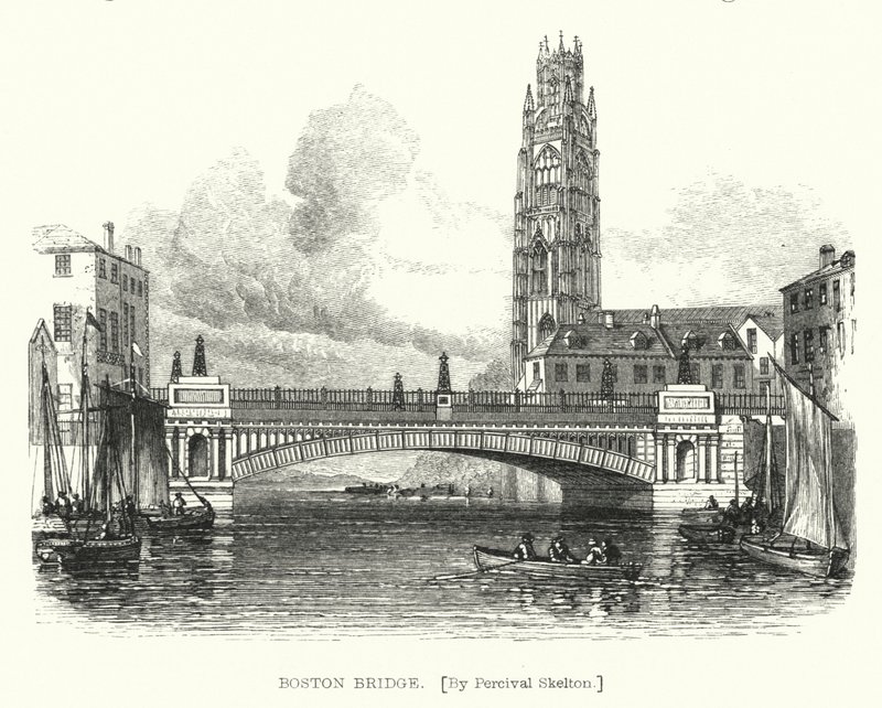 Ponte de Boston (gravura) de English School