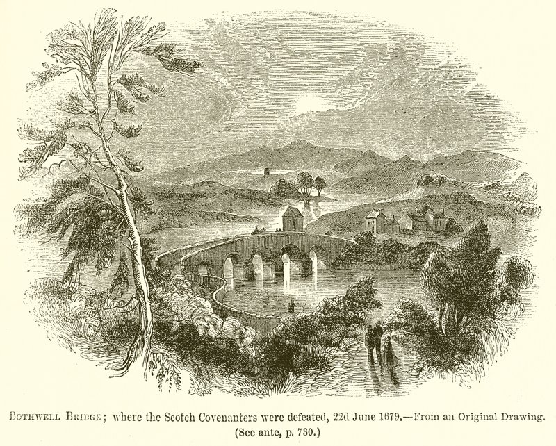 Bothwell Bridge; onde os Scotch Covenanters foram derrotados, 22 de junho de 1679 de English School