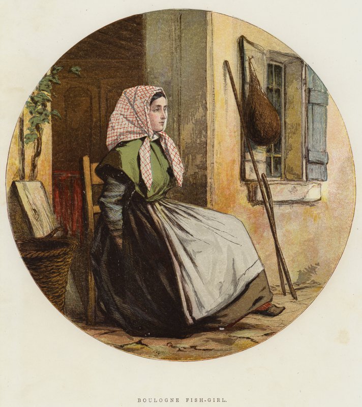 Menina-peixe de Boulogne (cromolito) de English School