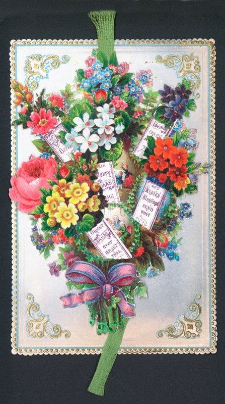 Buquê de flores, cartão de Natal de English School