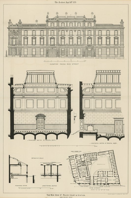 Tribunal de polícia de Bow Street e estação de English School