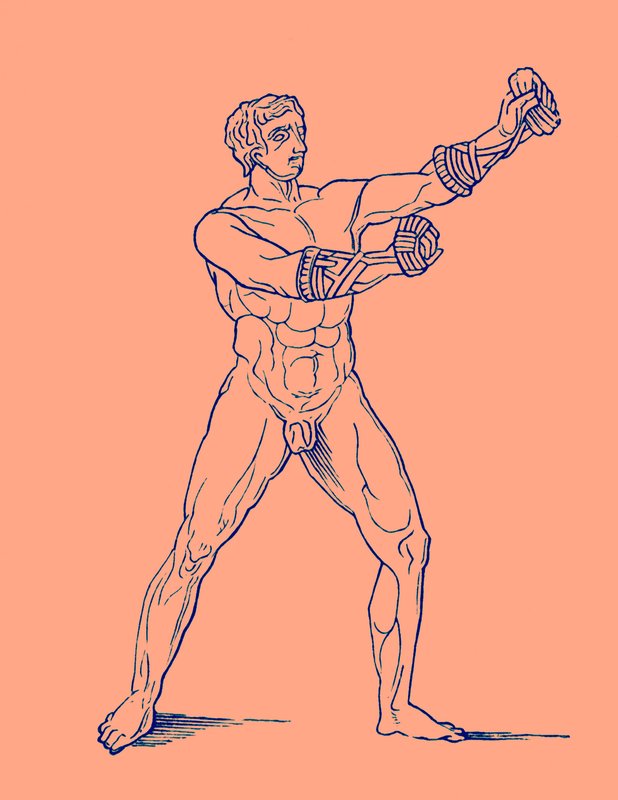 Boxer, ilustração para Olympia por Adolf Boetticher, 1886 (imagem digital melhorada) de English School