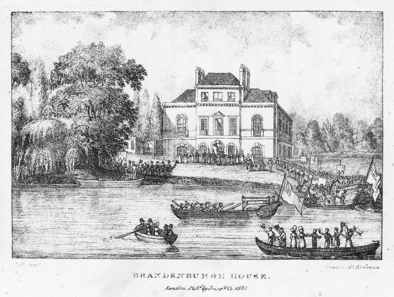Brandenburgh House, Londres (gravura) de English School