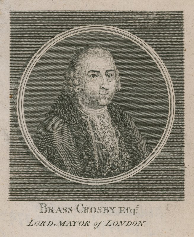 Brass Crosby, Lord Mayor de Londres 1765 de English School