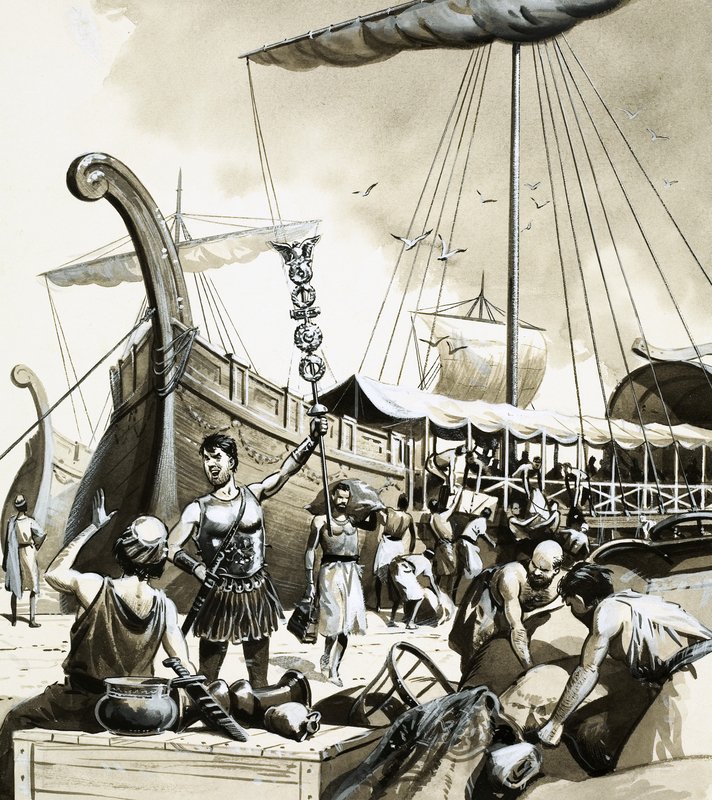 Pão e circo. Um navio Vandal que arruma o espólio de English School