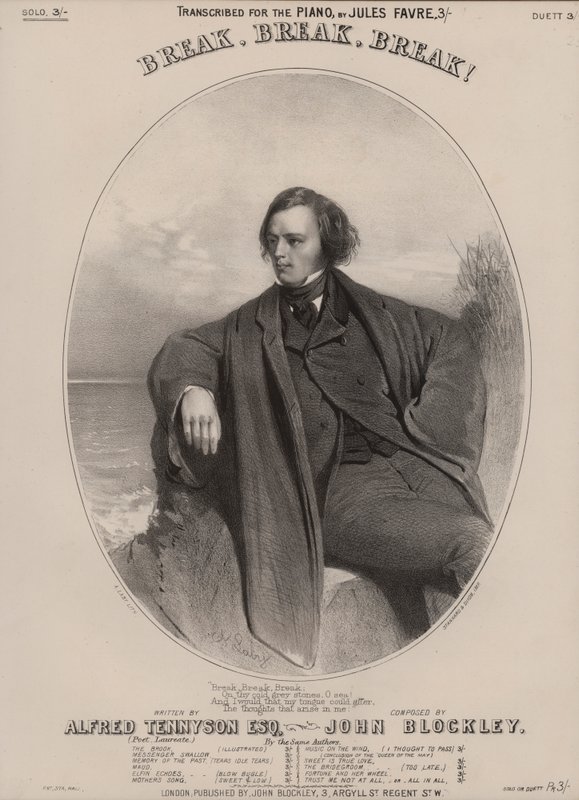 Break Break Break! por Tennyson (cor litho) de English School