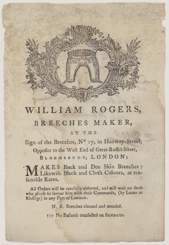 Fabricantes de culatras, William Rogers, cartão de comércio de English School