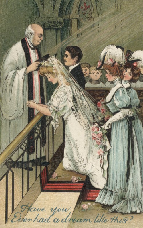 Damas de honra em um casamento (cor litho) de English School