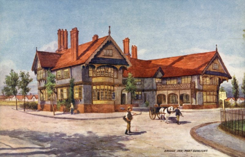 Bridge Inn, Port Sunlight (cor litho) de English School