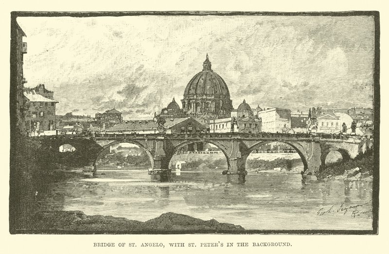 Ponte de St Angelo, com St Peters ao fundo de English School