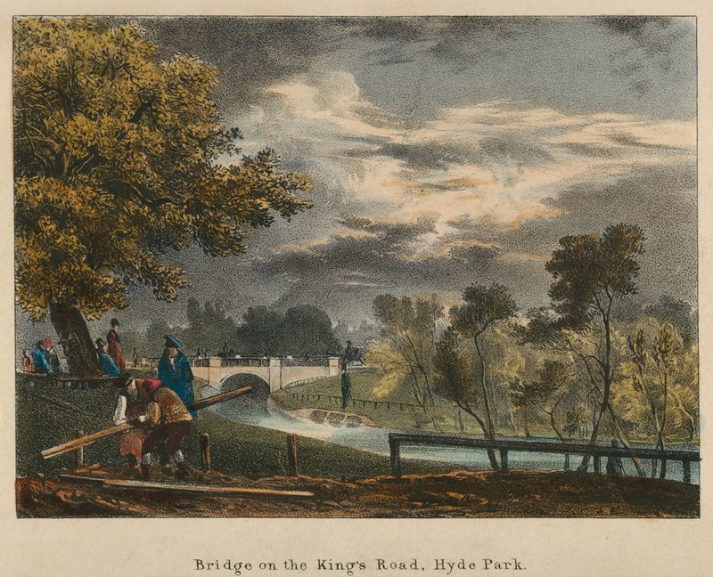 Ponte na estrada dos reis, Hyde Park, Londres de English School