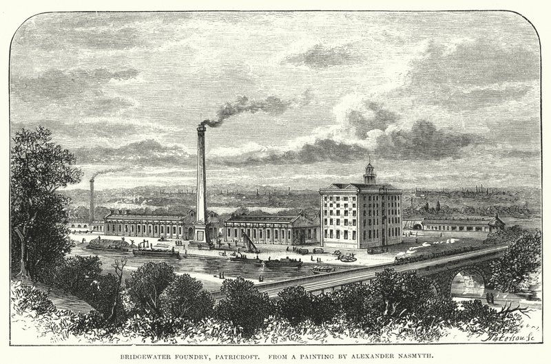 Fundição Bridgewater, Patricroft (gravura) de English School