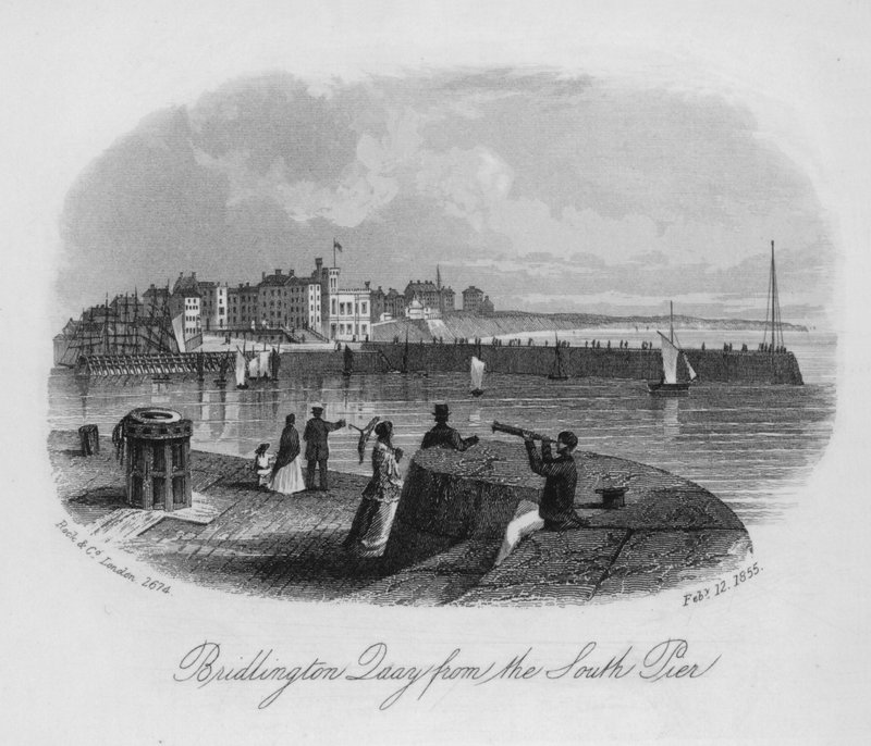 Bridlington Quay do Cais Sul (gravura) de English School