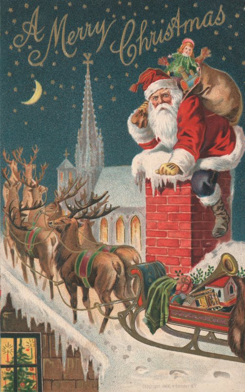 Cartão de Natal britânico de English School