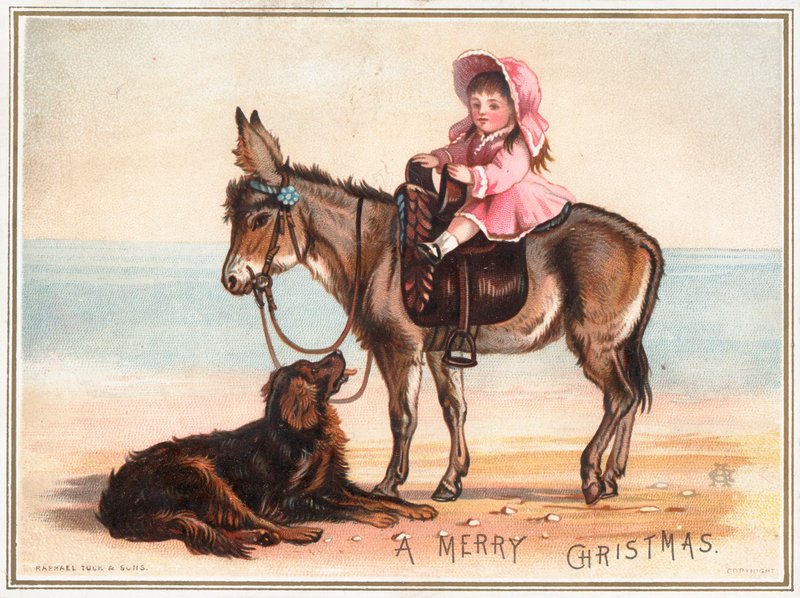 Cartão de Natal britânico de English School