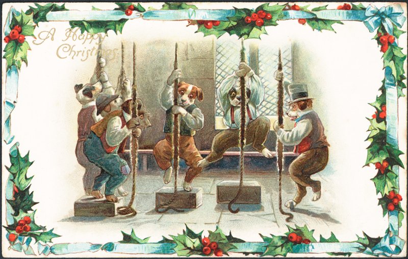 Cartão de Natal britânico de English School