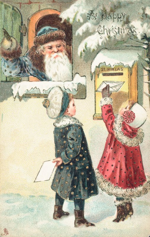 Cartão de Natal britânico de English School
