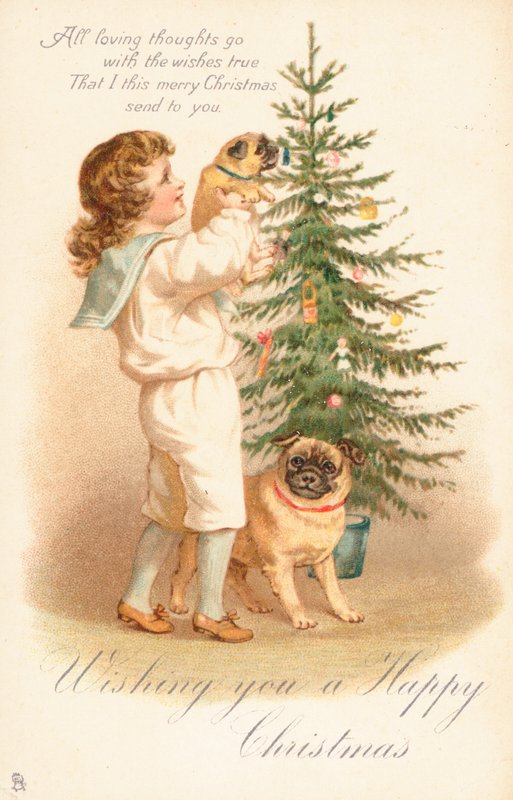 Cartão de Natal britânico de English School