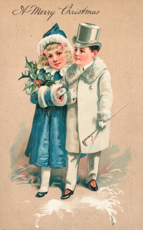 Cartão de Natal britânico de English School