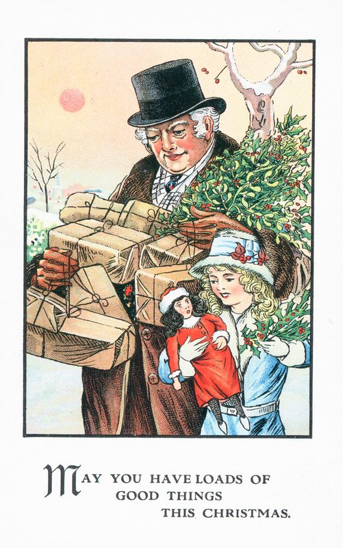 Cartão de Natal britânico de English School