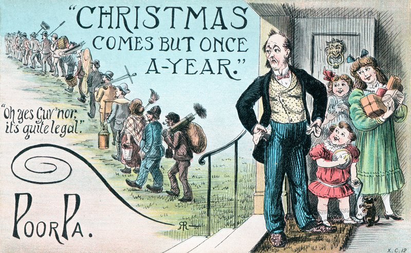 Cartão de Natal britânico de English School