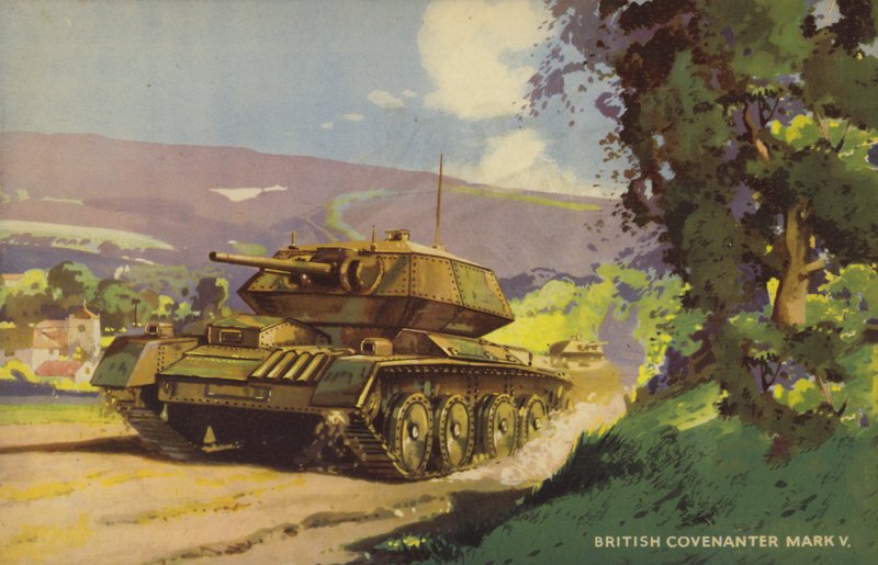 Tanque British Covenanter Mark V, Segunda Guerra Mundial (cor litho) de English School