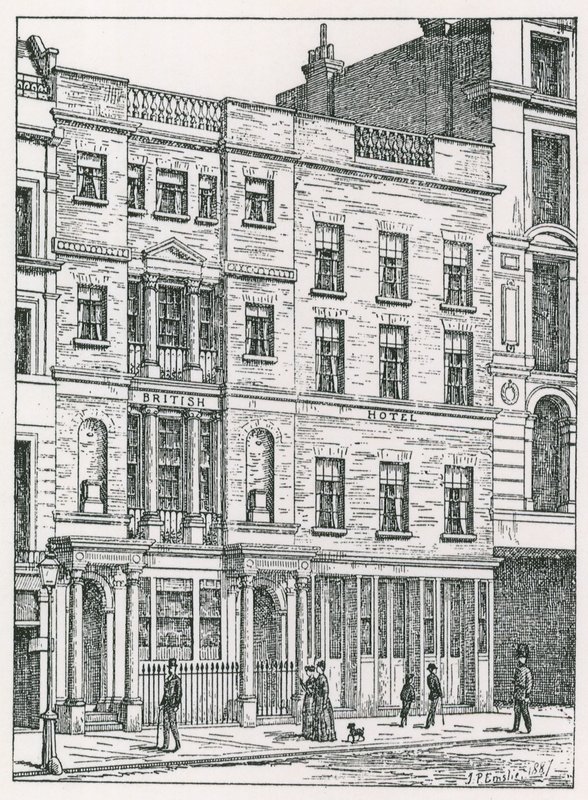 Hotel britânico, Cockspur Street, Londres de English School