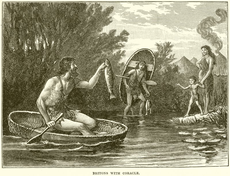 Bretões com coracle de English School