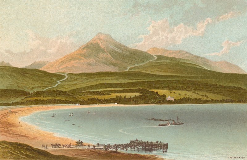 Baía de Brodick e Goatfell de English School