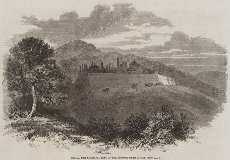 Brolio, a Sede Ancestral da Família Ricasoli (gravura) de English School