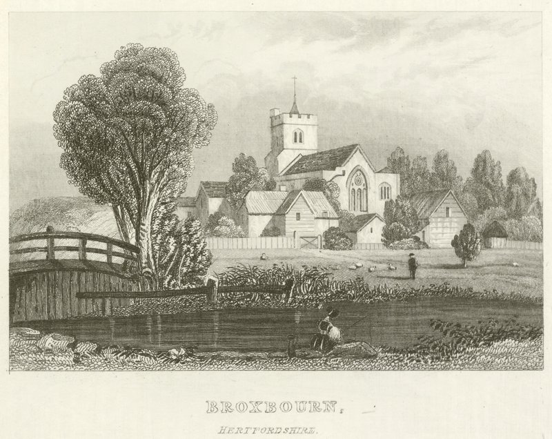 Broxbourn, Hertfordshire (gravura) de English School