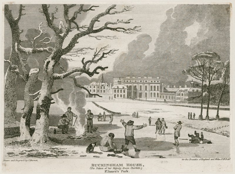 Buckingham House, o Palácio de Sua Majestade a Rainha Charlotte, St Jamess Park de English School