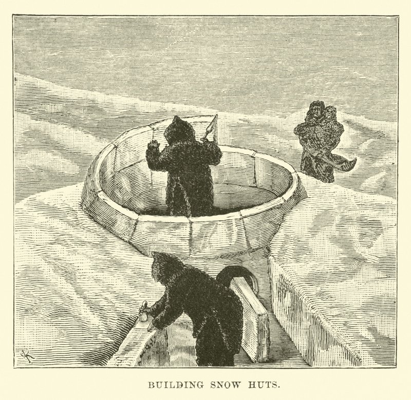 Construindo cabanas de neve de English School