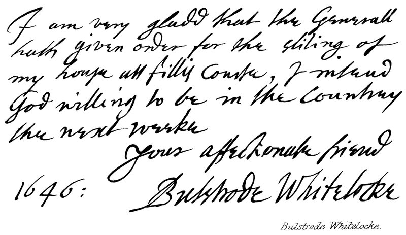 Bulstrode Whitelocke de English School