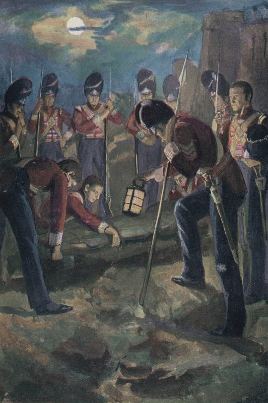 Enterro do general Sir John Moore após a batalha de Corunha, Apain, Guerra Peninsular, 1809 de English School