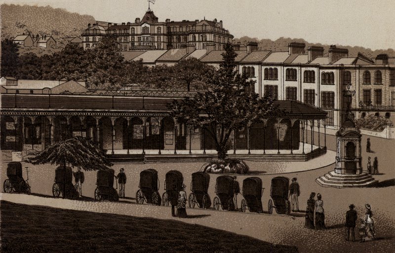 Buxton: Banhos Quentes e Colonnade (litho) de English School